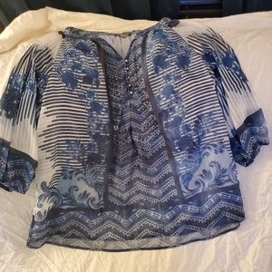 Roz & Ali 3/4 sleeve blouse